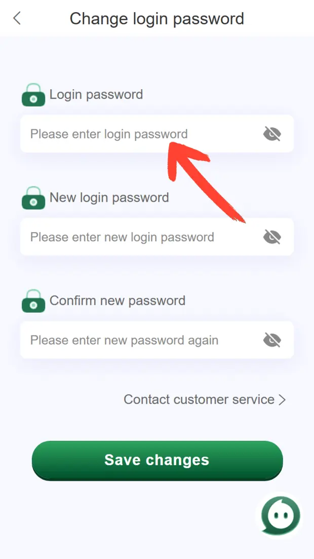 BG678 Game password change form